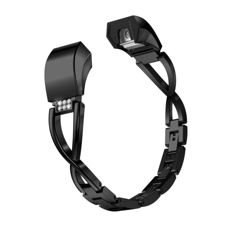 Pour montre intelligente Fitbit Alta bracelet en métal en forme de X, black, gold, rose gold, sliver