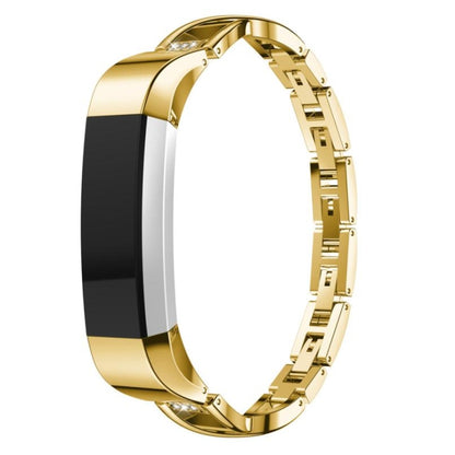 Pour montre intelligente Fitbit Alta bracelet en métal en forme de X, black, gold, rose gold, sliver