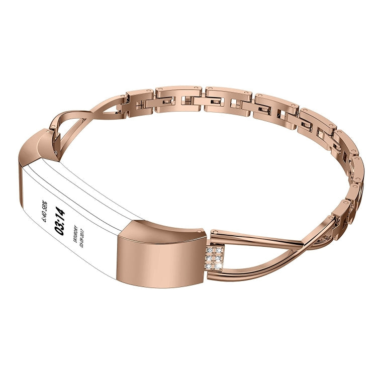 Pour montre intelligente Fitbit Alta bracelet en métal en forme de X, black, gold, rose gold, sliver