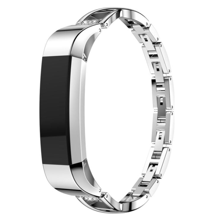 Pour montre intelligente Fitbit Alta bracelet en métal en forme de X, black, gold, rose gold, sliver