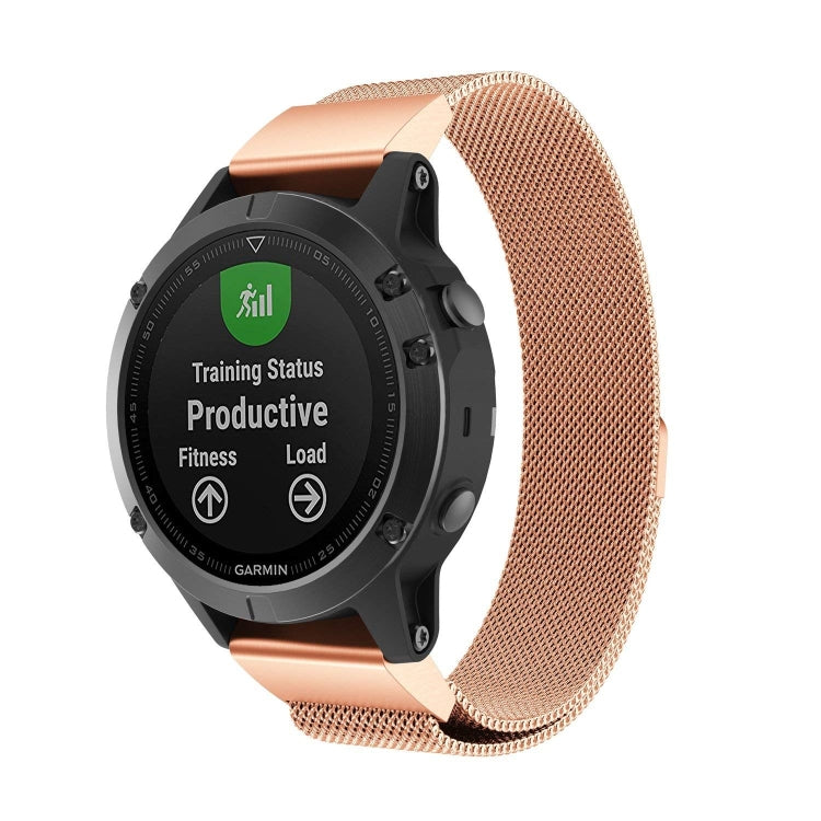 Pour Garmin Fenix 5 Milan Metal Bracelet de montre en acier inoxydable, 20MM, 22MM, 26MM