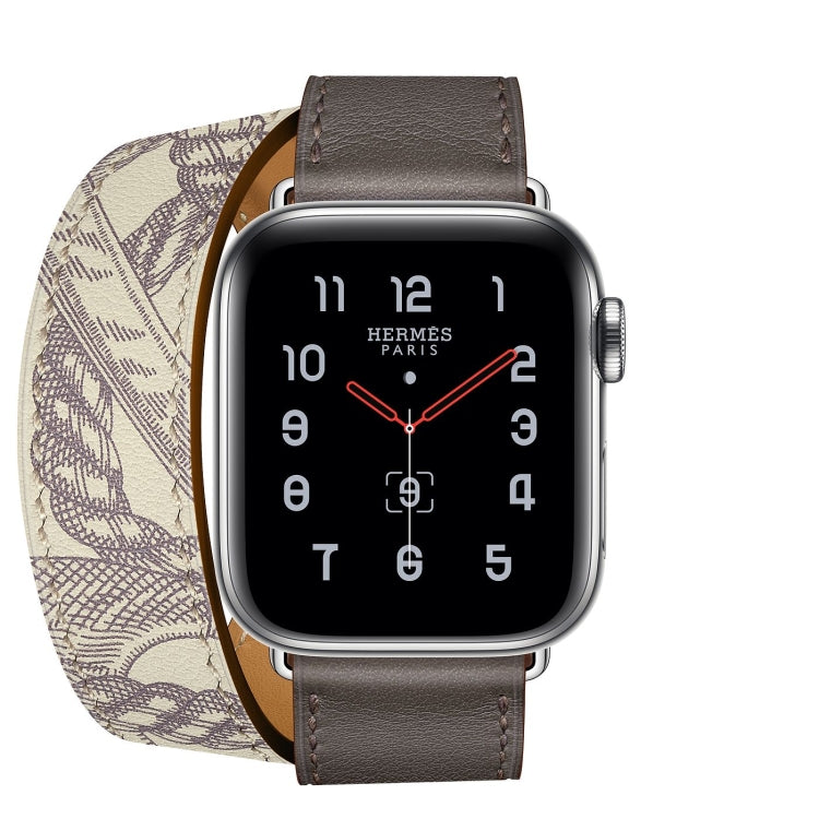 Pour Apple Watch 3/2/1 génération 38mm sérigraphie universelle bracelet de montre à double boucle