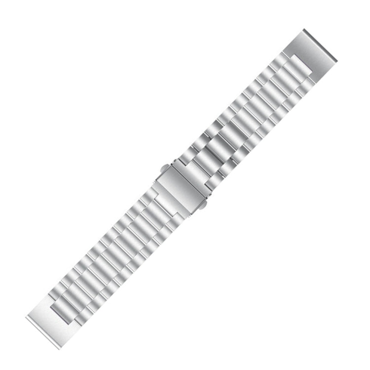 Pour bracelet de montre en acier inoxydable à trois perles Garmin Fenix 5 (argent), 20MM, 22MM, 26MM