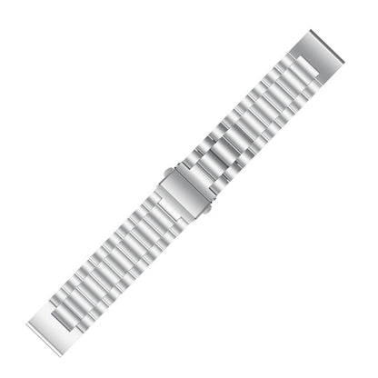 Pour bracelet de montre en acier inoxydable à trois perles Garmin Fenix 5 (argent), 20MM, 22MM, 26MM