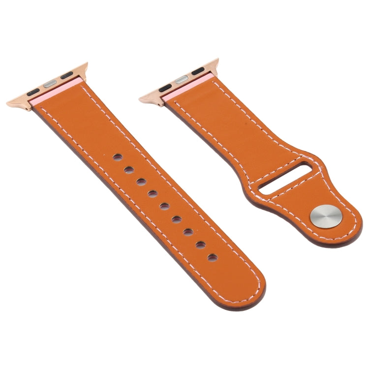 Pour Apple Watch 3/2/1 Generation 42mm Bracelet en cuir à boucle universelle, For Apple Watch Series 7 45mm / 6 & SE & 5 & 4 44mm / 3 & 2 & 1 42mm, For Apple Watch Series 8&7 45mm / SE 2&6&SE&5&4 44mm / 3&2&1 42mm
