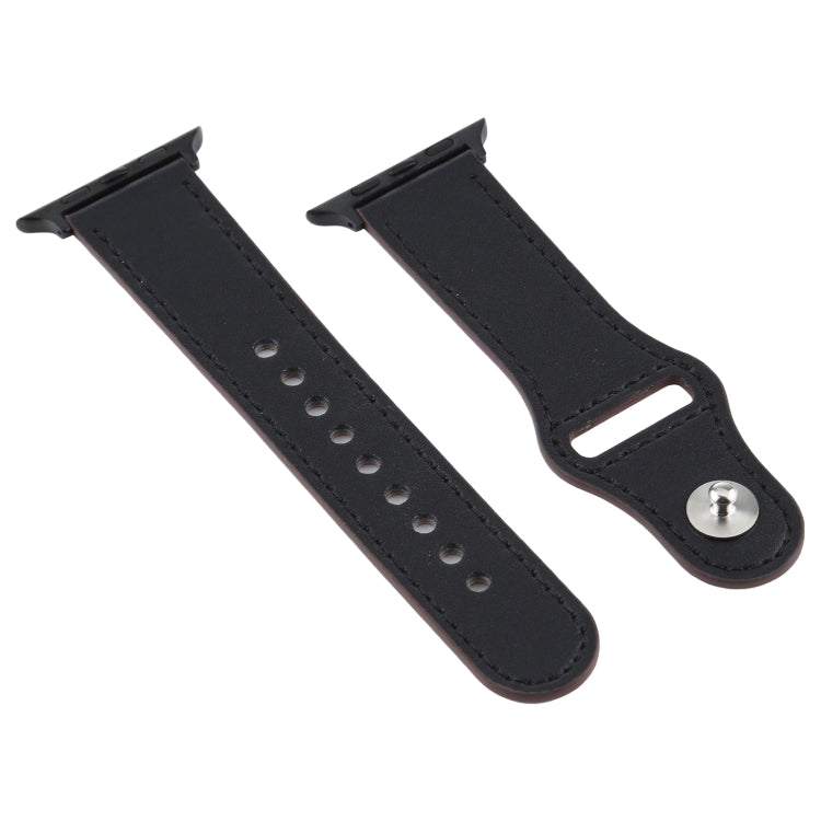 Pour Apple Watch 3/2/1 Generation 42mm Bracelet en cuir à boucle universelle, For Apple Watch Series 7 45mm / 6 & SE & 5 & 4 44mm / 3 & 2 & 1 42mm, For Apple Watch Series 8&7 45mm / SE 2&6&SE&5&4 44mm / 3&2&1 42mm