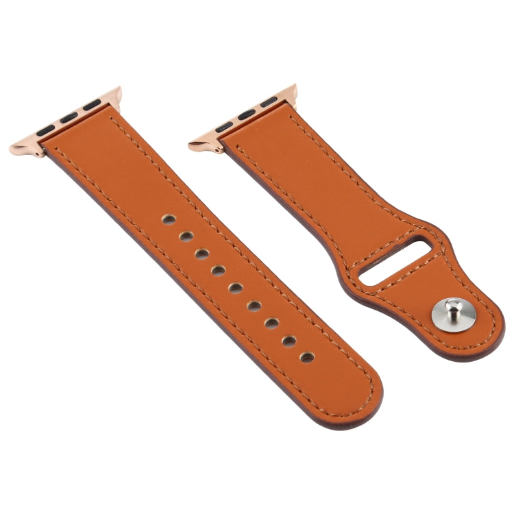 Pour Apple Watch 3/2/1 Generation 42mm Bracelet en cuir à boucle universelle, For Apple Watch Series 7 45mm / 6 & SE & 5 & 4 44mm / 3 & 2 & 1 42mm, For Apple Watch Series 8&7 45mm / SE 2&6&SE&5&4 44mm / 3&2&1 42mm
