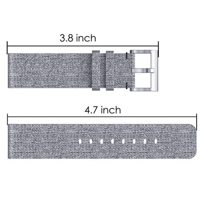 Pour Huami 1 / Huami 2 / Ticwatch1 / Ticwatch Pro / Samsung Galaxy Watch 46mm / Samsung S3 / Huawei Watch2 Pro / Huawei GT / Huawei Glory Magic Nylon Canvas Strap