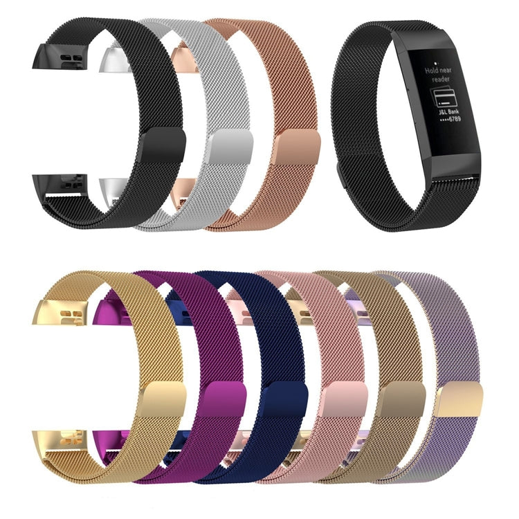 Bracelet magnétique en acier inoxydable pour FITBIT Charge 4, petite taille : 190 x 18 mm., Size：190x18mm