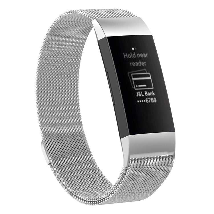 Bracelet magnétique en acier inoxydable pour FITBIT Charge 4, petite taille : 190 x 18 mm., Size：190x18mm