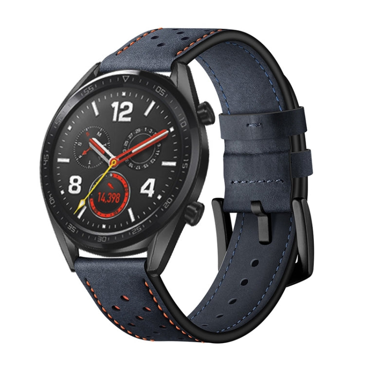 22mm pour montre Huawei GT2e / GT2 46mm bracelet en cuir trou fleur de prunier