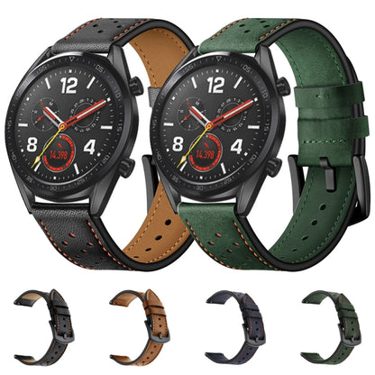 22mm pour montre Huawei GT2e / GT2 46mm bracelet en cuir trou fleur de prunier