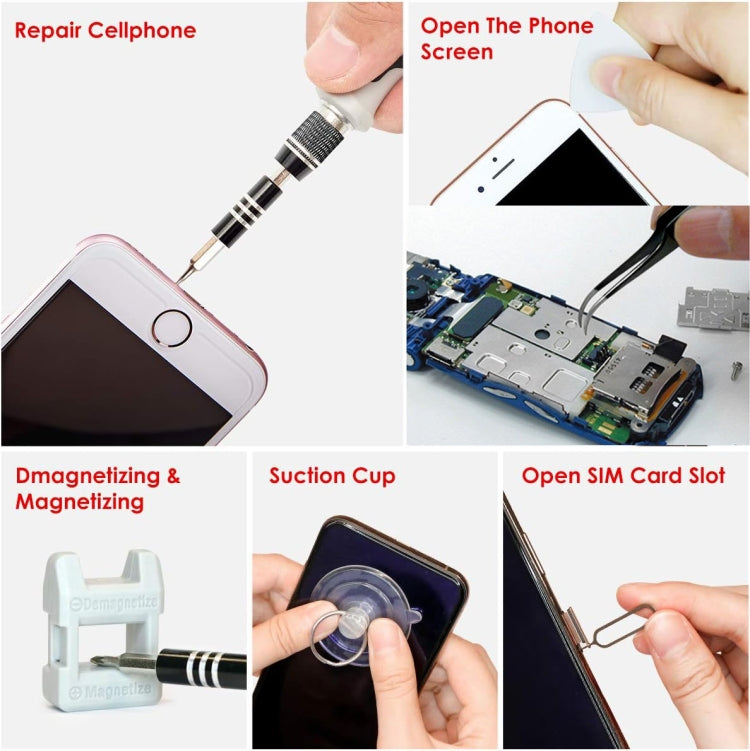 Tournevis à prune magnétique 110 en 1, outil de réparation et de démontage de téléphone portable