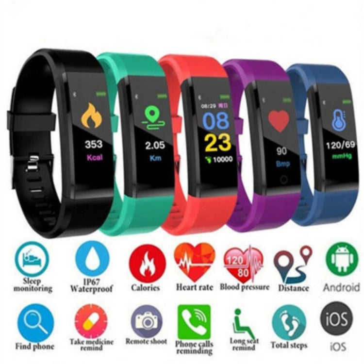 ID115 0,96 pouces OLED écran montre intelligente bracelet podomètre Sport Fitness Tracker bracelet, ID115 Black, ID115 Red, ID115 Green, ID115 Purple, ID115 Blue