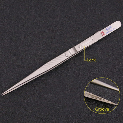 Pincettes à diamant antidérapantes, pincettes à bijoux élastiques en acier inoxydable, pinces à diamant pour pierres précieuses, outils durables