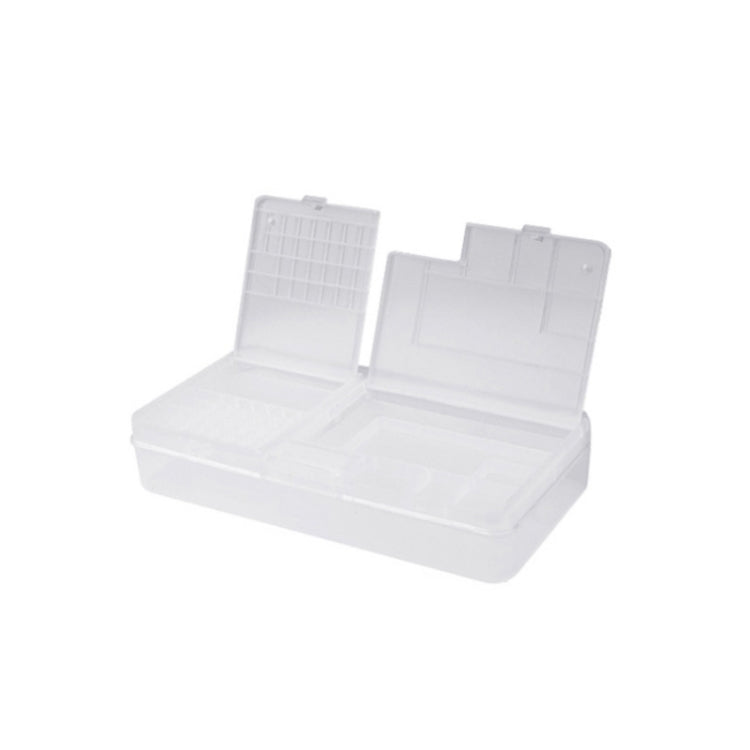 2 pièces Double couche à clapet pièces de réparation de téléphone portable boîte de chiffre d'affaires téléphone portable démontage vis composant boîte de rangement