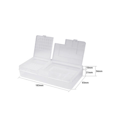 2 pièces Double couche à clapet pièces de réparation de téléphone portable boîte de chiffre d'affaires téléphone portable démontage vis composant boîte de rangement