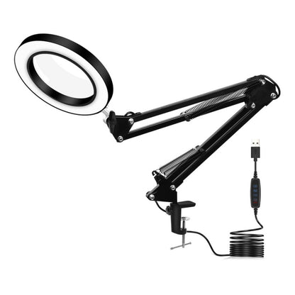 Lampe LED de Protection des yeux pour livre de lecture, loupe à Clip pliable USB, lumière d'entretien électronique