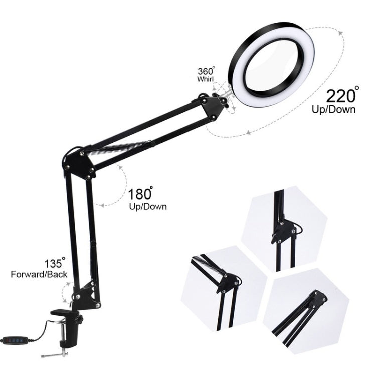Lampe LED de Protection des yeux pour livre de lecture, loupe à Clip pliable USB, lumière d'entretien électronique