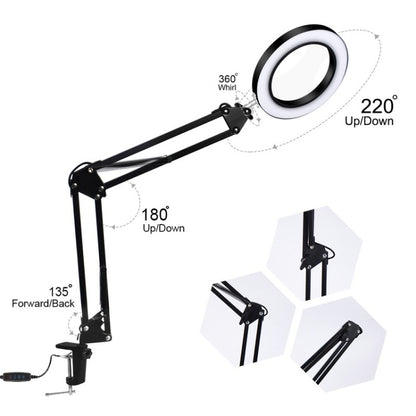 Lampe LED de Protection des yeux pour livre de lecture, loupe à Clip pliable USB, lumière d'entretien électronique