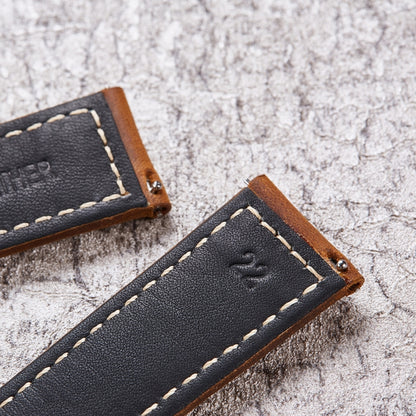 Bracelet de montre intelligent à dégagement rapide Bracelet rétro en cuir Crazy Horse pour Samsung Huawei,Taille:, 20mm  (Dark Brown Black Buckle), 20mm (Deep Brown Silver Buckle), 20mm (Light Brown Black Buckle), 20mm (Light Brown Silver Buckle)      ...