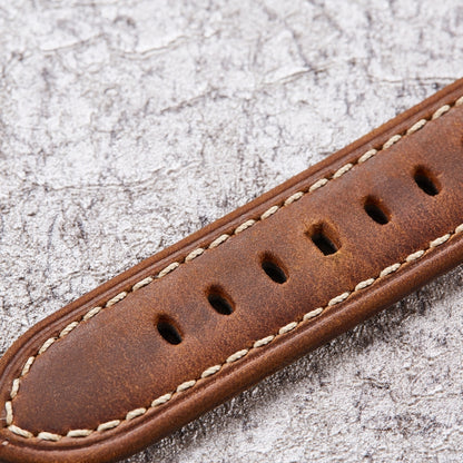 Bracelet de montre intelligent à dégagement rapide Bracelet rétro en cuir Crazy Horse pour Samsung Huawei,Taille:, 20mm  (Dark Brown Black Buckle), 20mm (Deep Brown Silver Buckle), 20mm (Light Brown Black Buckle), 20mm (Light Brown Silver Buckle)      ...