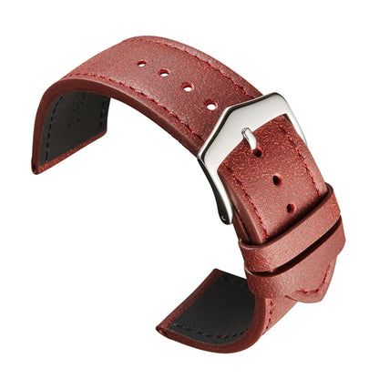 Petit bracelet en cuir de vachette à texture cassée adapté à la montre Huawei, 20mm, 22mm
