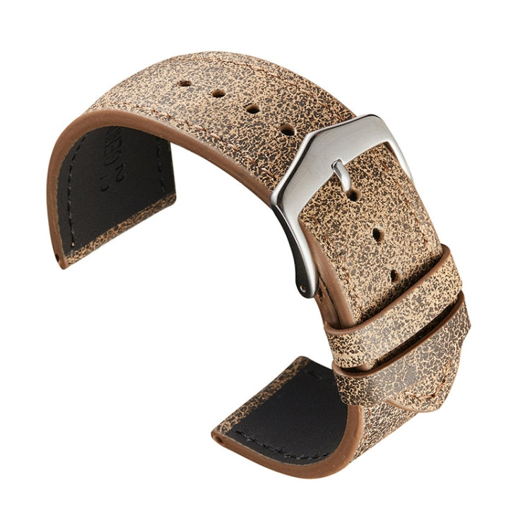 Petit bracelet en cuir de vachette à texture cassée adapté à la montre Huawei, 20mm, 22mm