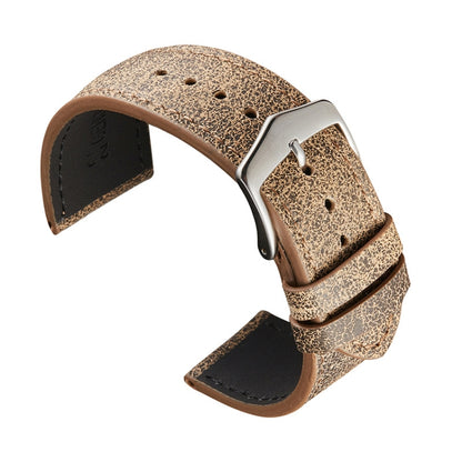 Petit bracelet en cuir de vachette à texture cassée adapté à la montre Huawei, 20mm, 22mm