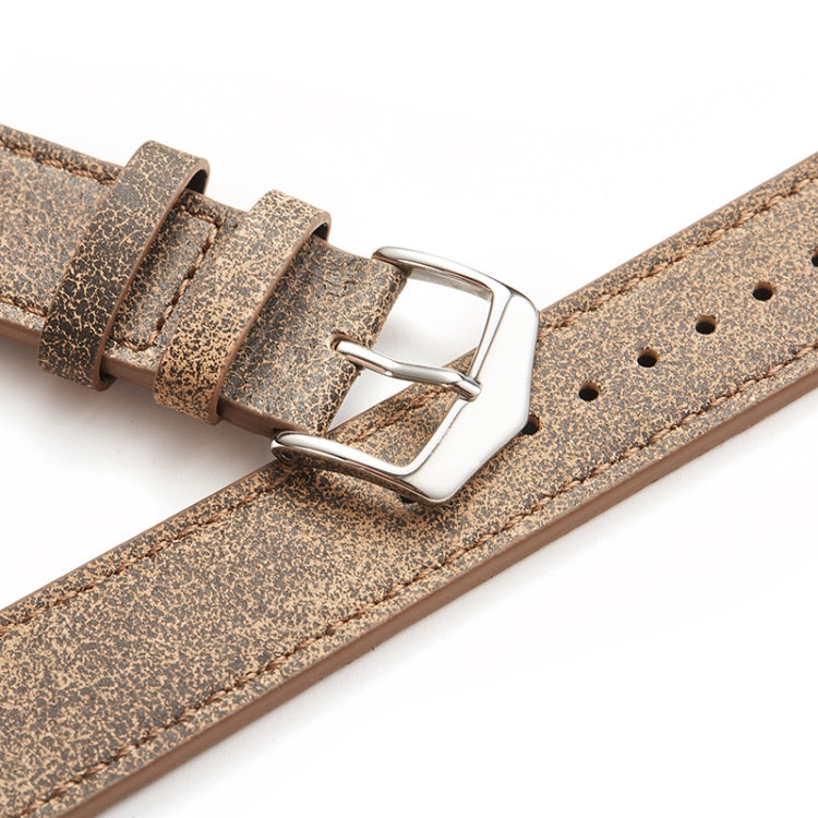 Petit bracelet en cuir de vachette à texture cassée adapté à la montre Huawei, 20mm, 22mm