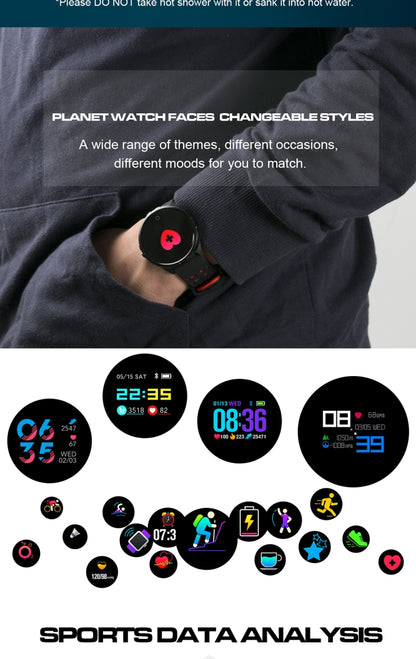 X7 Montre Intelligente IP68 Etanche Hommes Sport Smartwatch Android Bluetooth Montre Support Fréquence Cardiaque / Rappel d'Appel / Podomètre / Surveillance du Sommeil / Tracker
