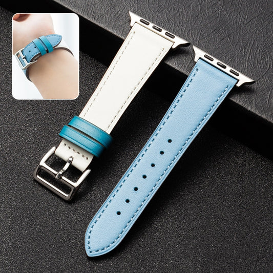 Bracelet de montre en cuir de vachette Business, For Apple Watch Series 6&SE&5&4 44mm / 3&2&1 42mm