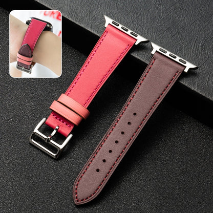 Bracelet de montre en cuir de vachette Business, For Apple Watch Series 6&SE&5&4 44mm / 3&2&1 42mm