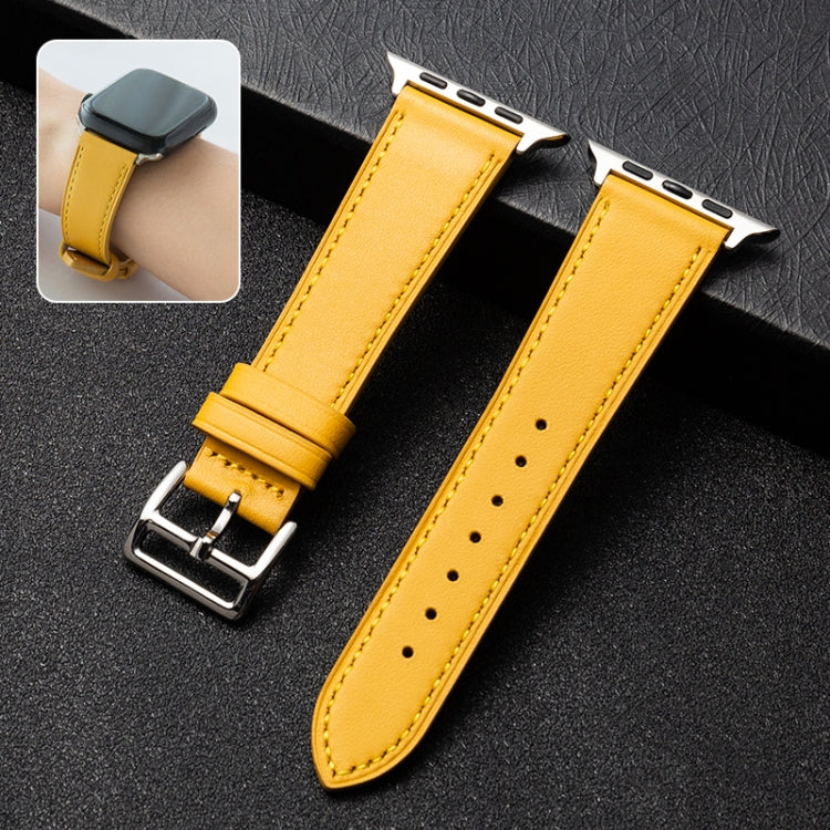 Bracelet de montre en cuir de vachette Business, For Apple Watch Series 6&SE&5&4 44mm / 3&2&1 42mm