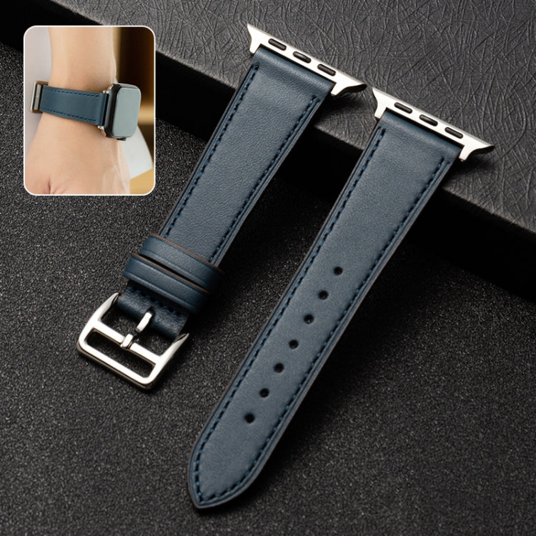 Bracelet de montre en cuir de vachette Business, For Apple Watch Series 6&SE&5&4 44mm / 3&2&1 42mm