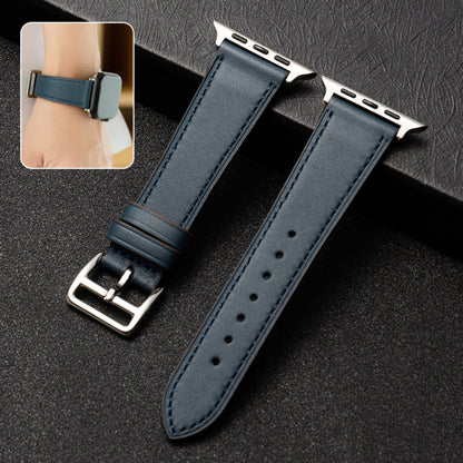 Bracelet de montre en cuir de vachette Business, For Apple Watch Series 6&SE&5&4 44mm / 3&2&1 42mm