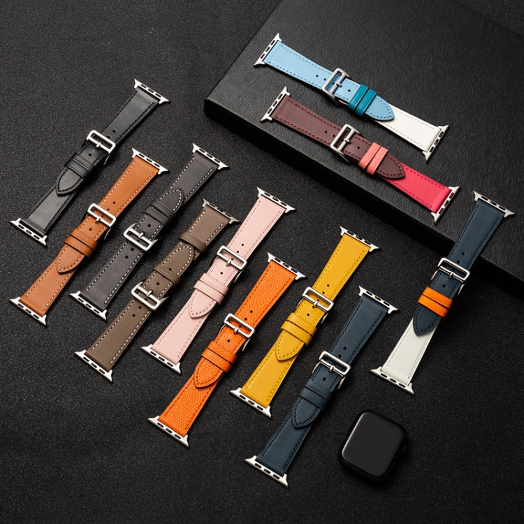 Bracelet de montre en cuir de vachette Business, For Apple Watch Series 6&SE&5&4 44mm / 3&2&1 42mm