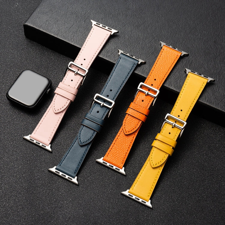 Bracelet de montre en cuir de vachette Business, For Apple Watch Series 6&SE&5&4 44mm / 3&2&1 42mm
