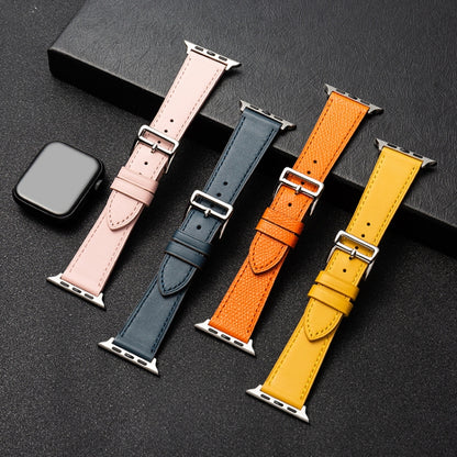 Bracelet de montre en cuir de vachette Business, For Apple Watch Series 6&SE&5&4 44mm / 3&2&1 42mm
