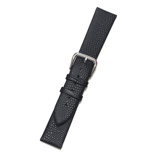 Chaîne de montre fine avec bracelet en cuir de veau motif lézard, Strap Width  12mm, Strap Width  18mm