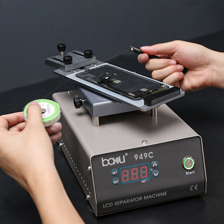BAKU BA949C Séparateur d'écran LCD rapide rotatif à 360 degrés chauffé, BA-949C US Plug, BA-949C EU Plug