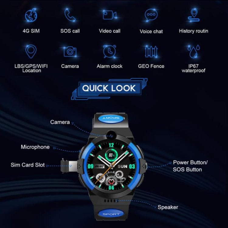 LT32 édition européenne 4G étanche tactile vidéo photographie GPS enfants téléphone montre intelligente