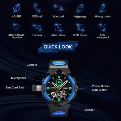 LT32 édition européenne 4G étanche tactile vidéo photographie GPS enfants téléphone montre intelligente