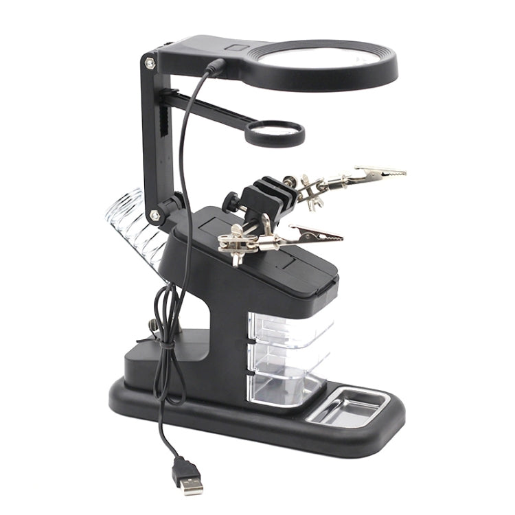 Loupe multifonctionnelle d'inspection de réparation de soudure de puce de bureau avec la lumière de LED