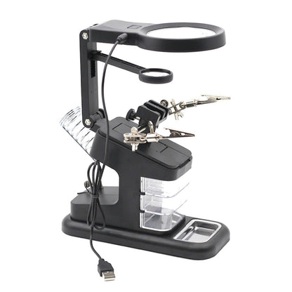 Loupe multifonctionnelle d'inspection de réparation de soudure de puce de bureau avec la lumière de LED