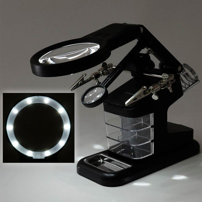 Loupe multifonctionnelle d'inspection de réparation de soudure de puce de bureau avec la lumière de LED