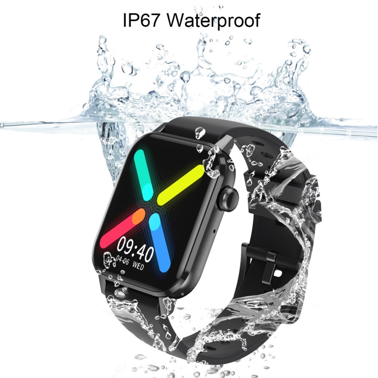 Montre intelligente multifonctionnelle de surveillance de la fréquence cardiaque HD6 1,69 pouces, Noir, Argent, Rose, Vert clair, Vert