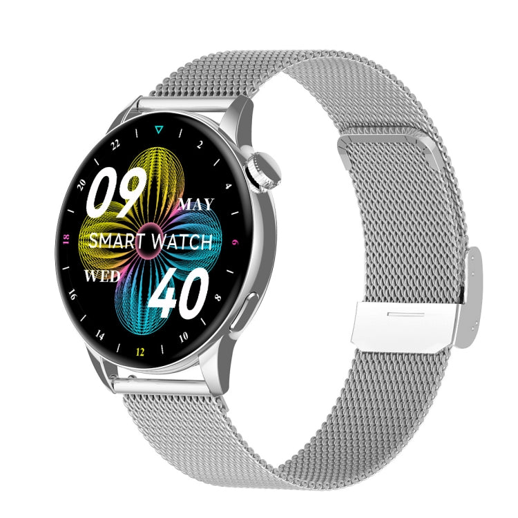 Montre intelligente à écran AMOLED HD1 de 1,3 pouces avec fonction NFC, Gold Steel+Silicone Strap, Silver Steell+Silicone Strap, Black Steell+Silicone Strap