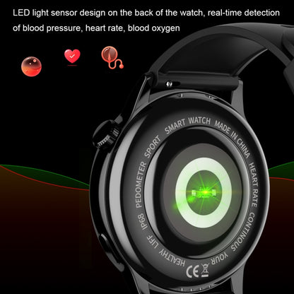 Montre intelligente à écran AMOLED HD1 de 1,3 pouces avec fonction NFC, Gold Steel+Silicone Strap, Silver Steell+Silicone Strap, Black Steell+Silicone Strap