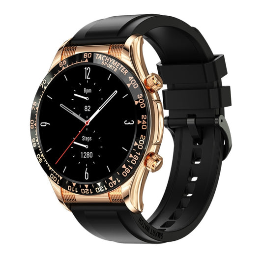 LOANIY E18 Pro Montre d'appel Bluetooth intelligente avec fonction NFC, Gold Silicone, Gold Leather, Green Silver Steel